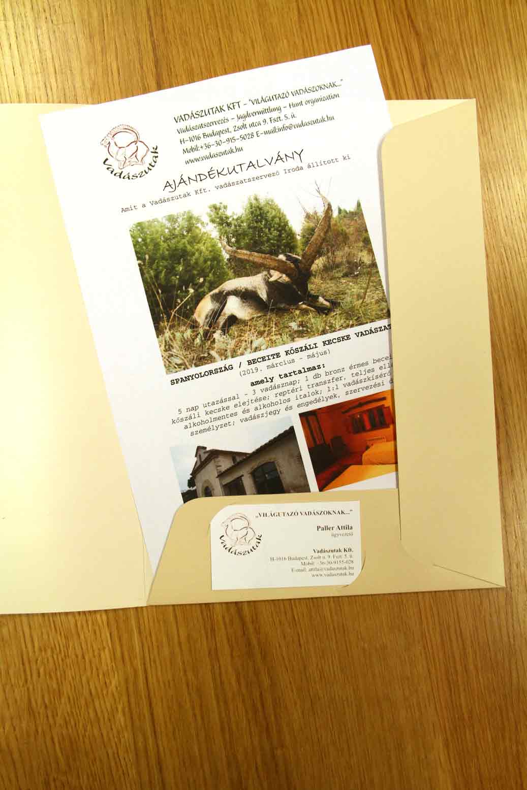 vadászatot ajándékba